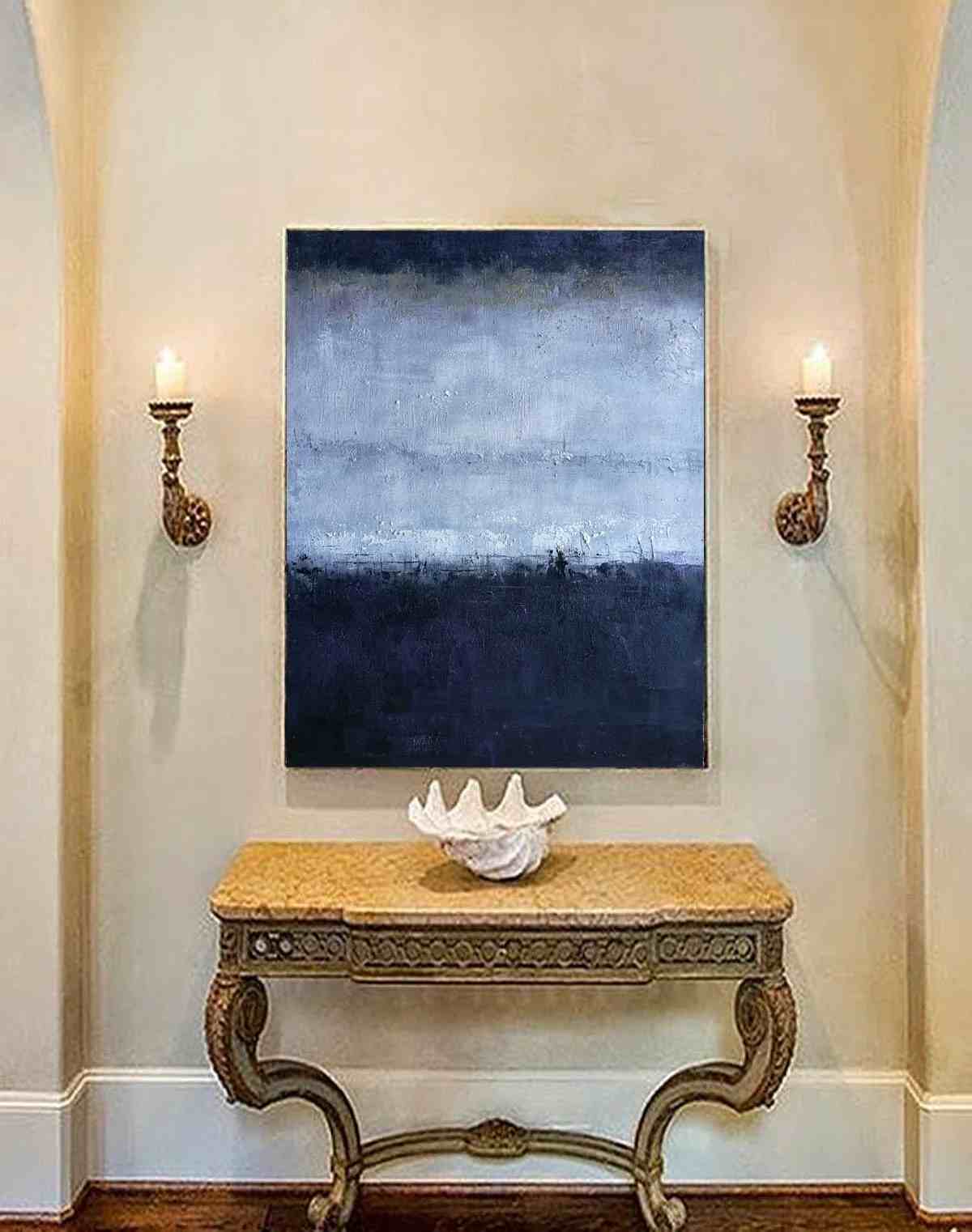 Oversized Deep Living Hallway Abstract Canvas Wall Art UUJG2 wall art
